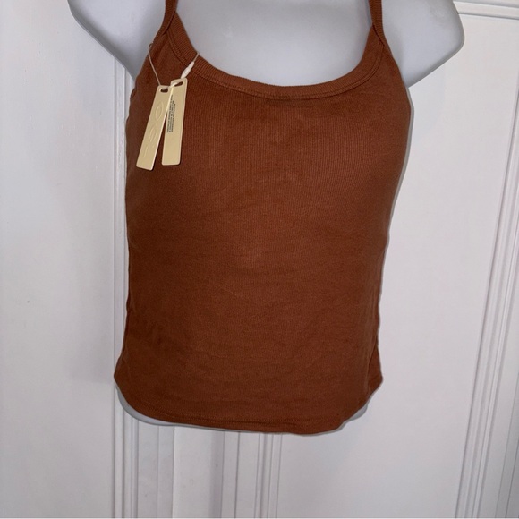 OGL Brown Ribbed Tank Top - Picture 5 of 16